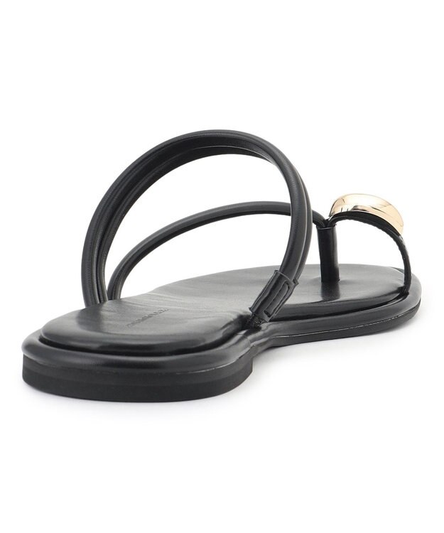 23区 サムリング フラット サンダル ブラック系