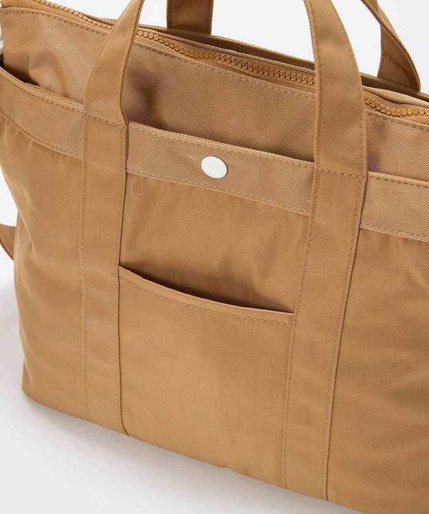 TOPKAPI 【Breath TOPKAPI】CHILLGO 保冷バッグ付き ショルダー付き ナイロン トートバッグ M / 撥水 ベージュ