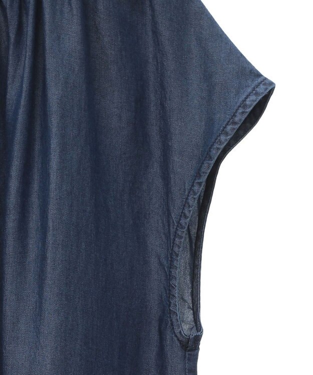 CRAFT STANDARD BOUTIQUE やわらかデニムフレンチスリーブブラウス Indigo