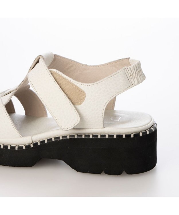 MODE ET JACOMO <D'ICI>ボリュームソールグルカサンダル ホワイト