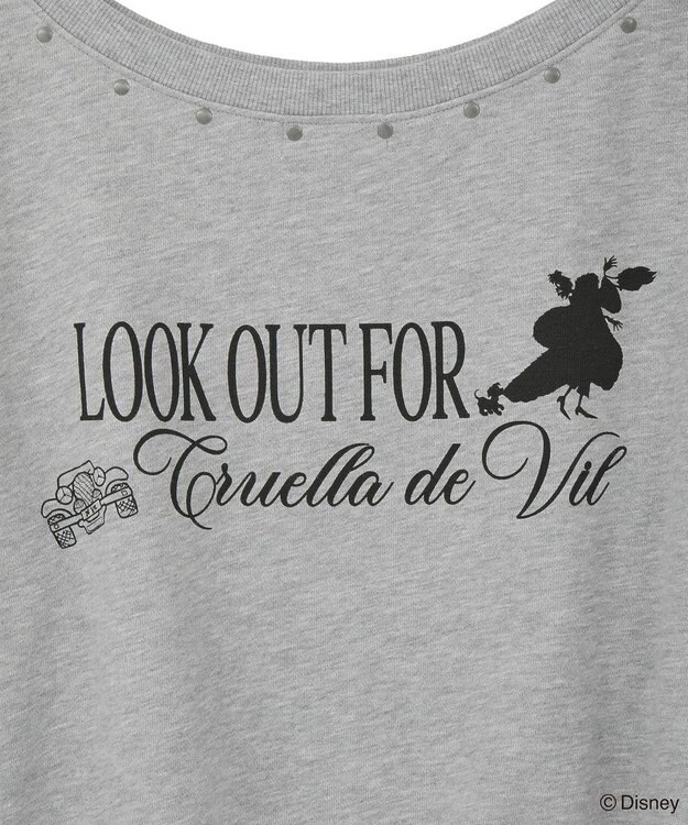 Green Parks １０１匹わんちゃん／クルエラオフショルスウェット Gray Mixture