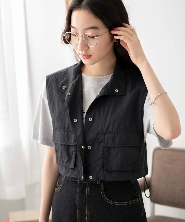 WEGO ミリタリーナイロンショートベスト ブラック