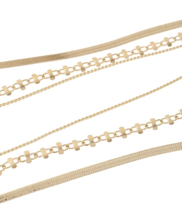 Green Parks ｅｖｅｒｙｗａｌｋ．３ＷＡＹチェーンＭＩＸネックレス Gold