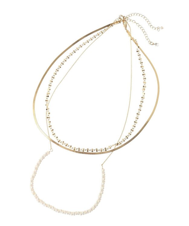 Green Parks ｅｖｅｒｙｗａｌｋ．３ＷＡＹチェーンＭＩＸネックレス Gold