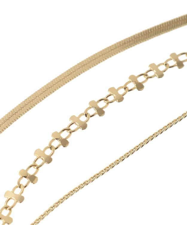 Green Parks ｅｖｅｒｙｗａｌｋ．３ＷＡＹチェーンＭＩＸネックレス Gold