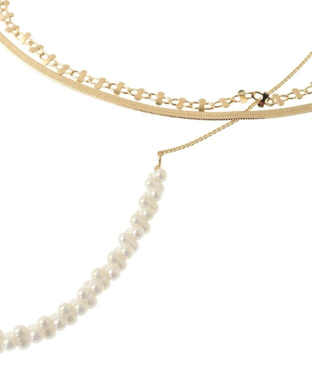 Green Parks ｅｖｅｒｙｗａｌｋ．３ＷＡＹチェーンＭＩＸネックレス Gold