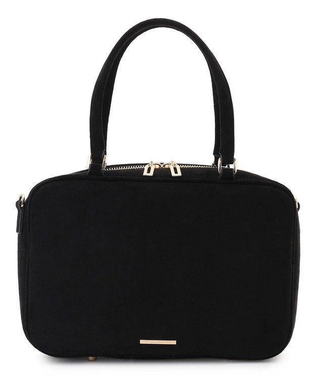 23区 【WEB&一部店舗限定】スエード ボストン バッグ ブラック系