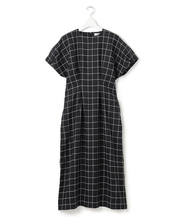 J.PRESS YORK STREET 【WOMEN】リネンライクイージーフィット ワンピース ブラック系3
