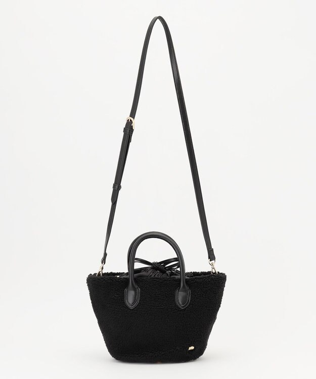 LA BAGAGERIE エコファー　バケツハンドバッグ ブラック