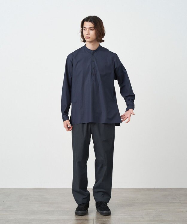 ATON COTTON TYPEWRITER | イージーテーパードパンツ - UNISEX CHARCOAL GRAY