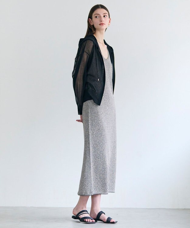 BEIGE， SIDERITE / シアージップフーディーニット Black