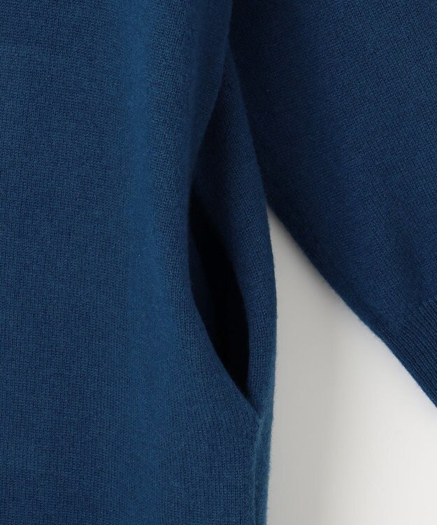 自由区 L 【洗える】ソフトウールハイゲージ  コーディガン ブルー系