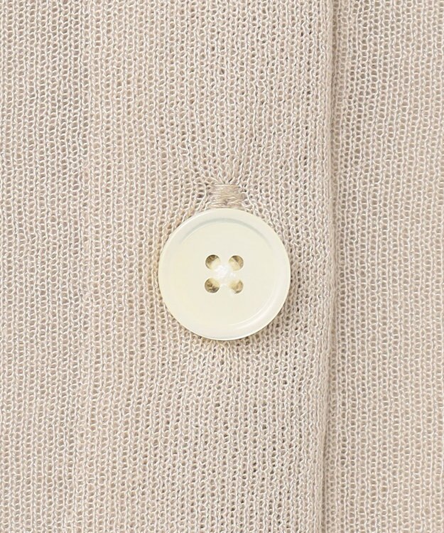 J.PRESS LADIES L 【洗える】シアーライトニット Vネック カーディガン ベージュ系