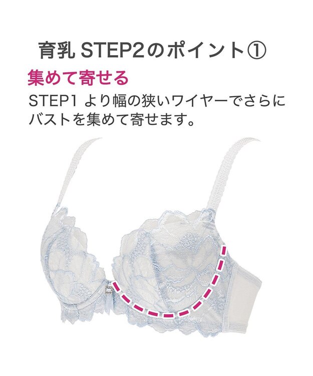 BRADELIS New York 【BRADELIS New York / 育乳ブラ・STEP2 寄せる】　ベルステップ2ブラ22A1 ブルー