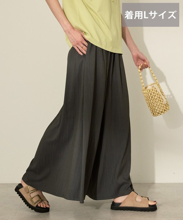 AMERICAN HOLIC (選べる丈２サイズ)接触冷感ギャザースカーチョ【WEB限定カラー有り】 Charcoal Gray