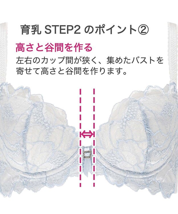 BRADELIS New York 【BRADELIS New York / 育乳ブラ・STEP2 寄せる】　ベルステップ2ブラ22A1 ブルー
