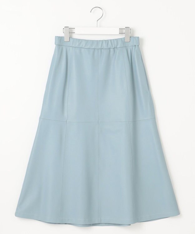 自由区 ラムレザー スカート グレイッシュミント