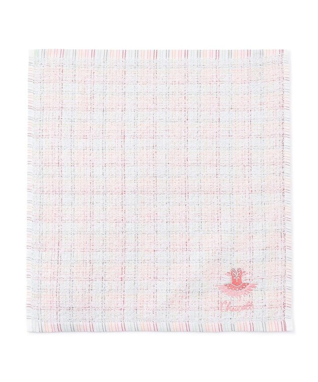 Chacott チェック柄ハンドタオル ロイヤルピンク