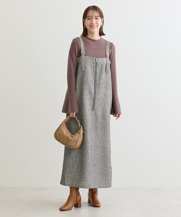 Green Parks ・ＥＬＥＮＣＡＲＥ　ＤＵＥ　ツイードＺＩＰＵＰジャンス Beige