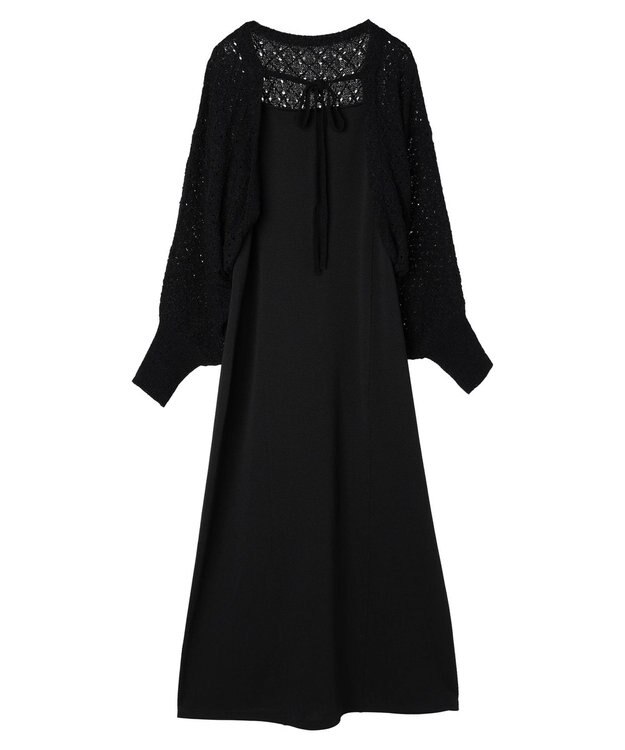 earth music&ecology ＳＥＴ２点　マルチウェイボレロキャミワンピース Black