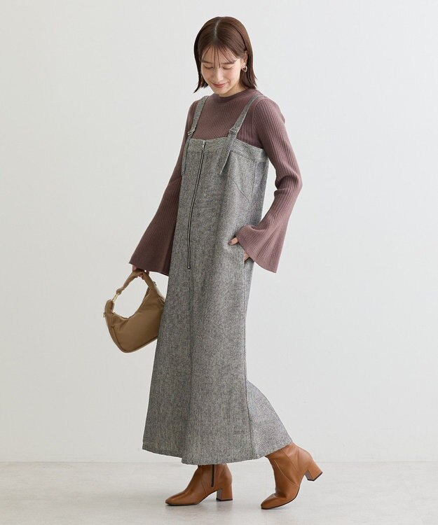 Green Parks ・ＥＬＥＮＣＡＲＥ　ＤＵＥ　ツイードＺＩＰＵＰジャンス Beige