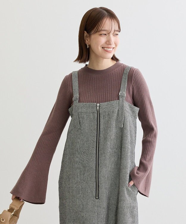 Green Parks ・ＥＬＥＮＣＡＲＥ　ＤＵＥ　ツイードＺＩＰＵＰジャンス Beige