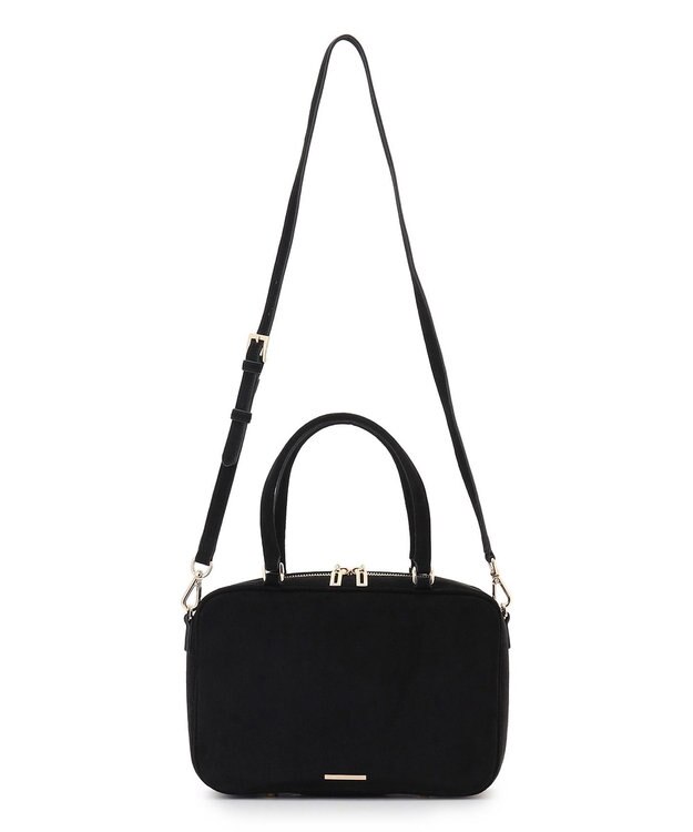 23区 【WEB&一部店舗限定】スエード ボストン バッグ ブラック系