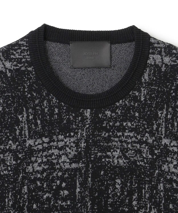 JOSEPH HOMME 【HIGH GRADE LINE】クレストブークレジャガード　クルーネックニット ブラック系