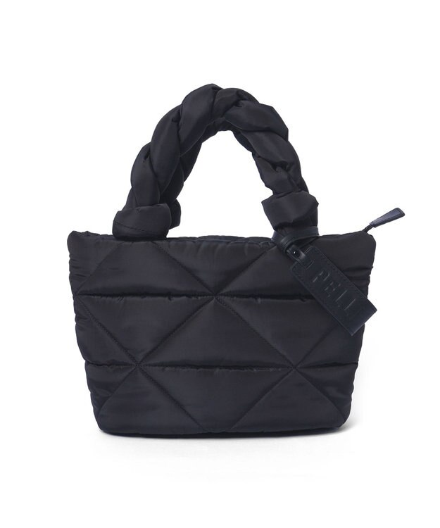 PELLE BORSA キルティング ミドルトートバッグ Puffy パフィ 5822 ブラック