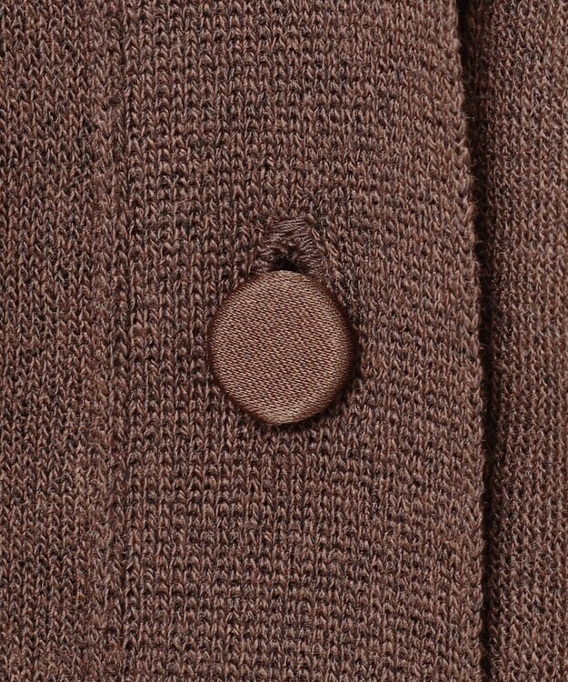 BEIGE， 【洗える】MOISE / 2WAYドルマンカーディガン Brown × White