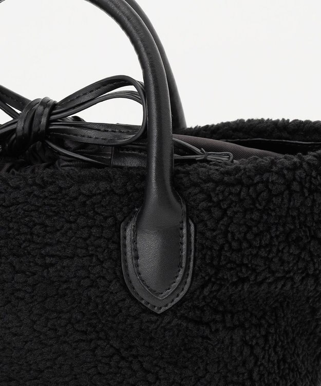 LA BAGAGERIE エコファー　バケツハンドバッグ ブラック