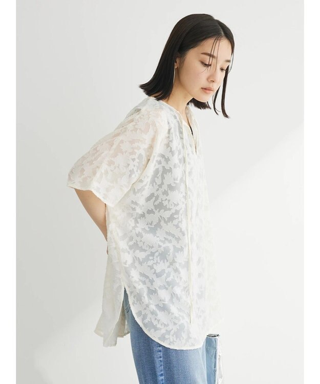 Green Parks ２ＷＡＹ　ジャガードチュニック Ivory