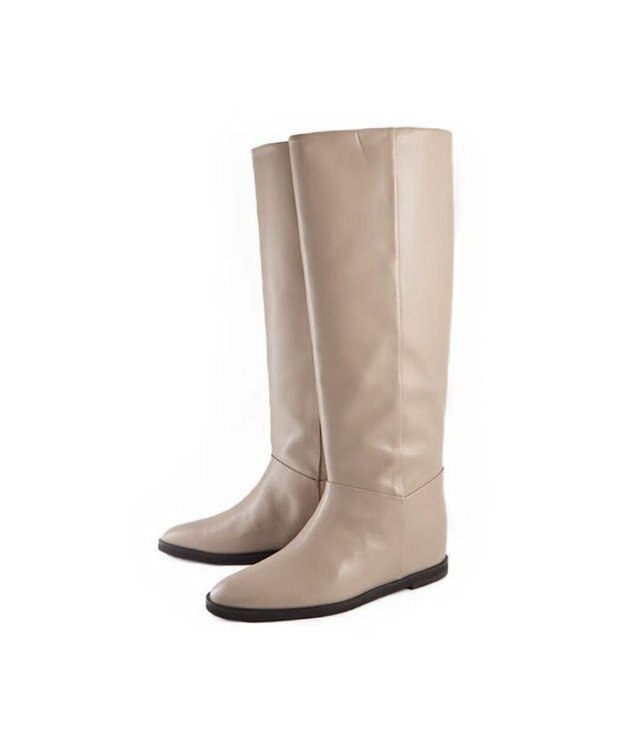 APOM インヒールロングブーツ40 アイボリー