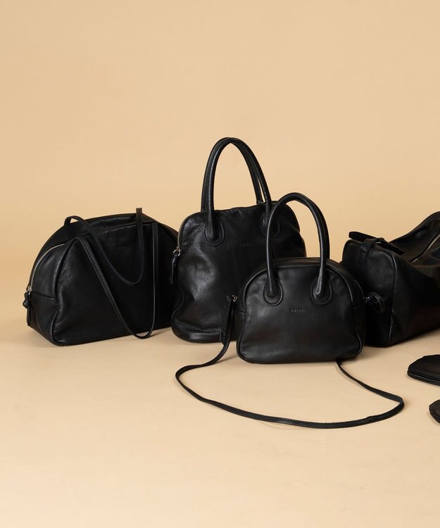 FOLNA RD ソフトレザー2WAYアールボストンバッグ ブラック