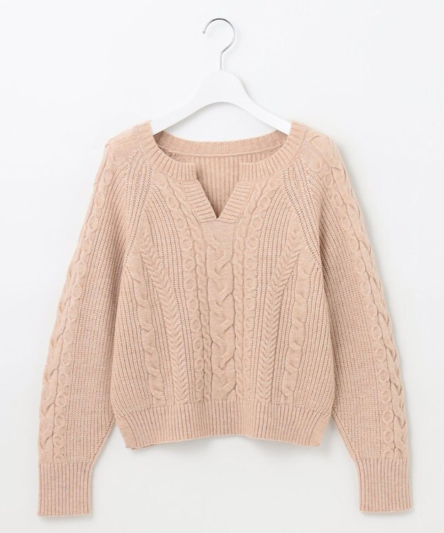 Feroux 【セットアイテム】ケーブルニット セットアップ ベージュ系