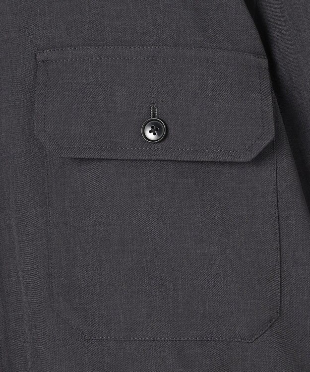 UNFILO MENS 【OCEANS YouTube 掲載/男女兼用】WOOL TOUCH 機能美シャツブルゾン チャコール