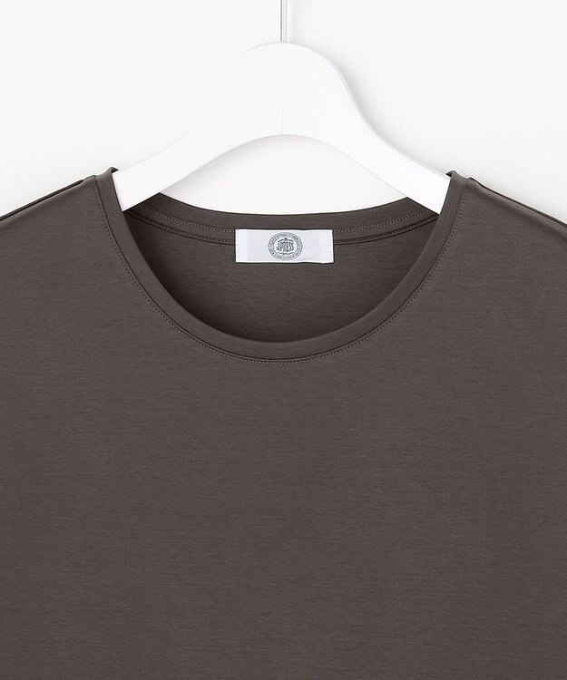 J.PRESS LADIES コットンスムース ノースリーブ カットソー スレートブラウン系