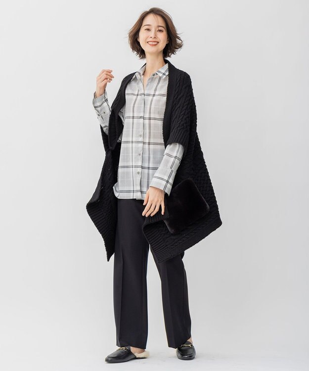 自由区 【CORSO ROMA】ファーローファー ミュール ブラック系