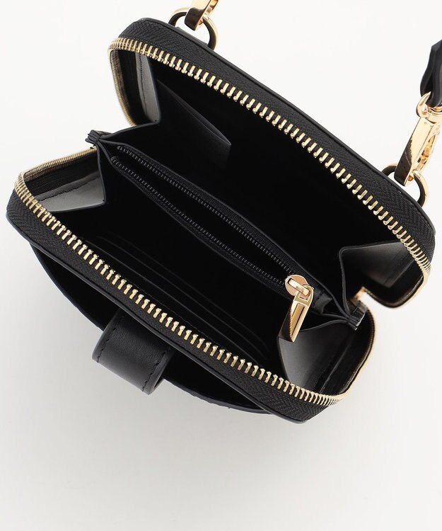 LA BAGAGERIE レザーステッチ　マルチポシェット ブラック