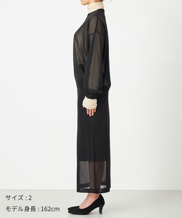 NAVE 【Nave・洗える】シアーニット トップス ブラック系