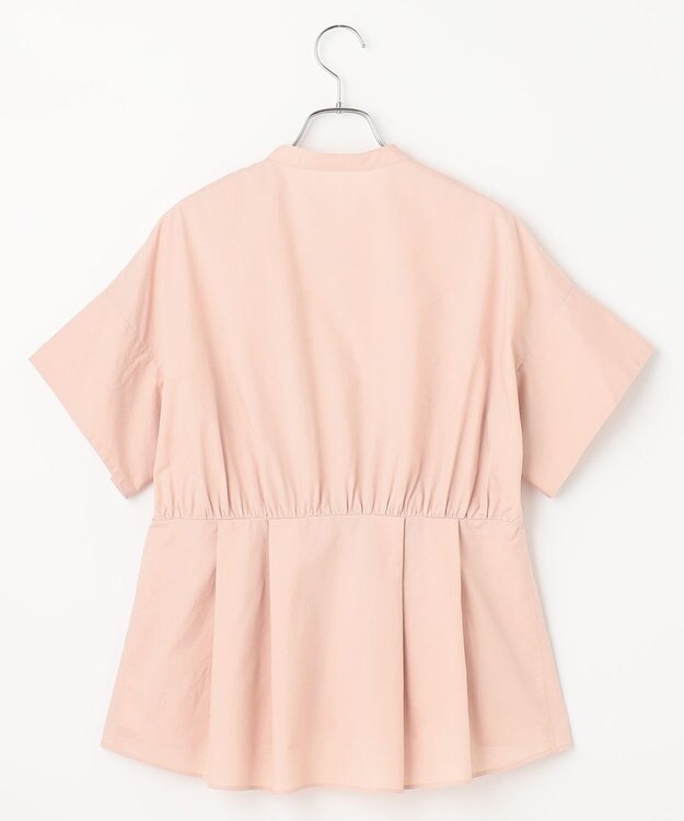 #Newans 【ANSWER for シンプルベーシック】スリットスリーブペプラムブラウス ピンク系