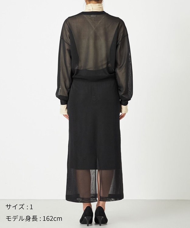 NAVE 【Nave・洗える】シアーニット トップス ブラック系