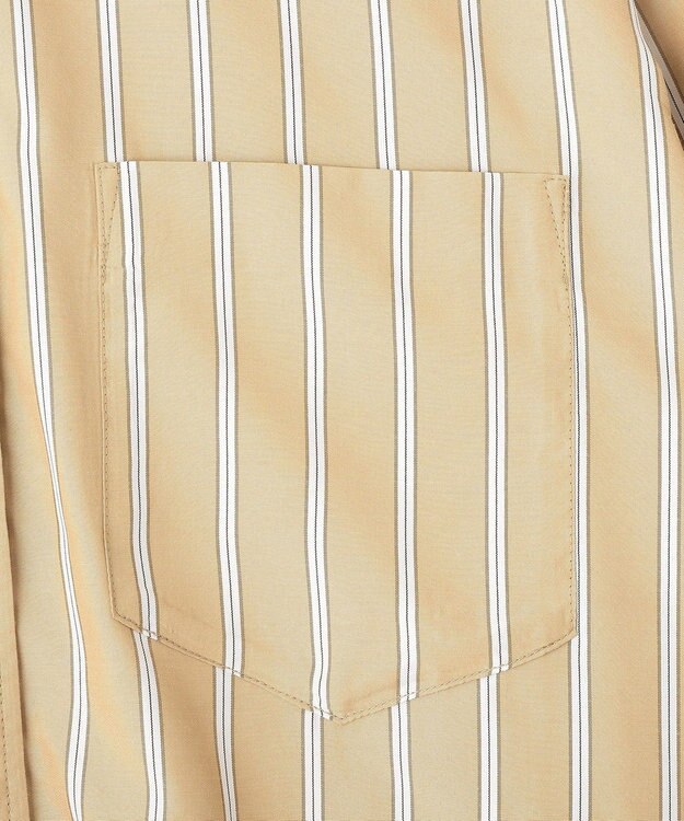 CRAFT STANDARD BOUTIQUE バンドカラーシャツ Stripe Beige