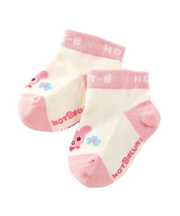 MIKI HOUSE HOT BISCUITS 【9-19cm / 靴下2足セット】ローカット ソックスパック2足セット ピンク