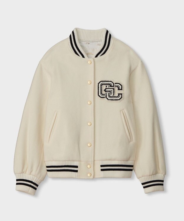 GRACE CONTINENTAL ビジューembアワードジャケット ホワイト