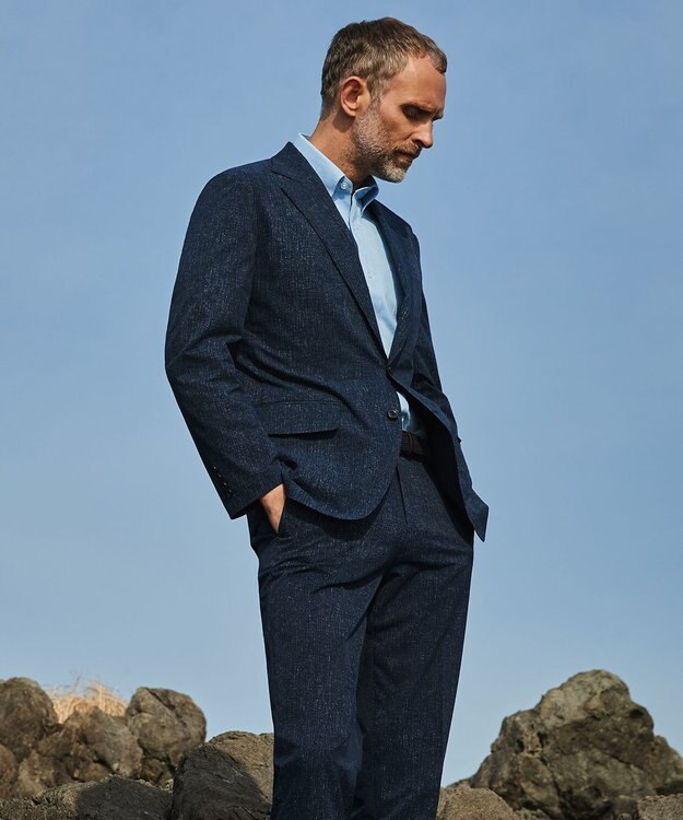 GOTAIRIKU 圧倒的清涼感・８つの機能美【接触冷感/通気性/軽量/撥水…等】クールドッツ セットアップジャケット（24年モデル） ネイビー系8