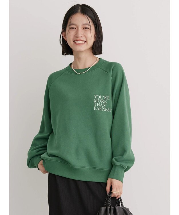 AMERICAN HOLIC ラグランロゴスウェット2 Green