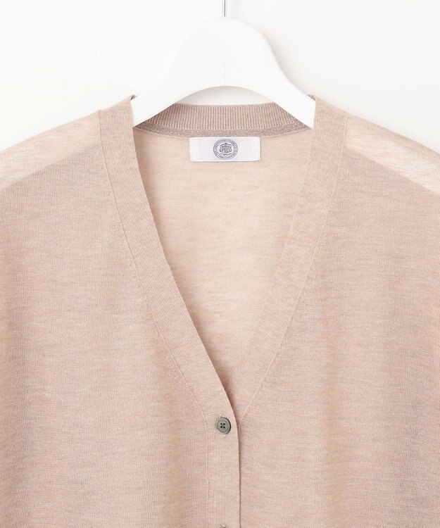 J.PRESS LADIES L 【WEB限定カラーあり・洗える】Vis/Peスパーク シアー カーディガン ベージュ系