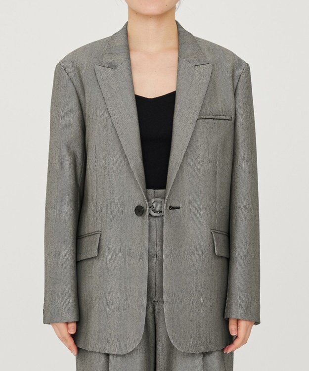 uncrave ヘリンボーンスーツ ジャケット（uncrave WHITE） へリンボーンブラック