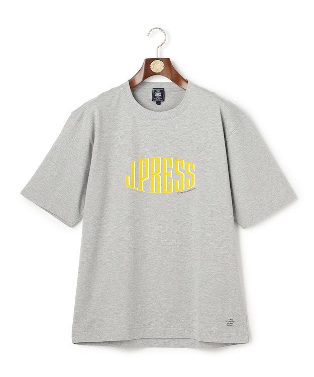J.PRESS MEN 【J.PRESS ORIGINALS】【UNISEX】Cotton Jersey J.PRESS Logo T-Shirt ライトグレー系